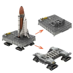 MOC NASA Space Shuttle with Mobile Launcher Platform and Crawler-transporter set building blocks kit with compatible bricks