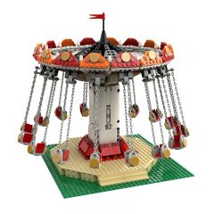 MOC-36035 Swing Ride with power function building blocks kit with compatible bricks