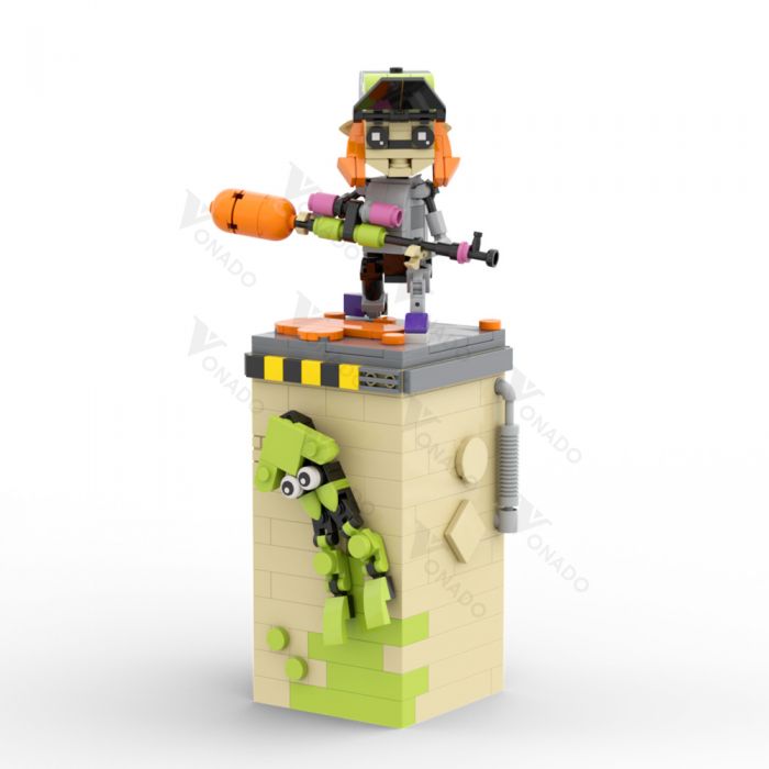 MOC Splatoon 3 Inklings set building blocks kit with compatible bricks